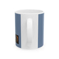 Respire et lâche prise Mug | French calming phrase ceramic mug, blue text design