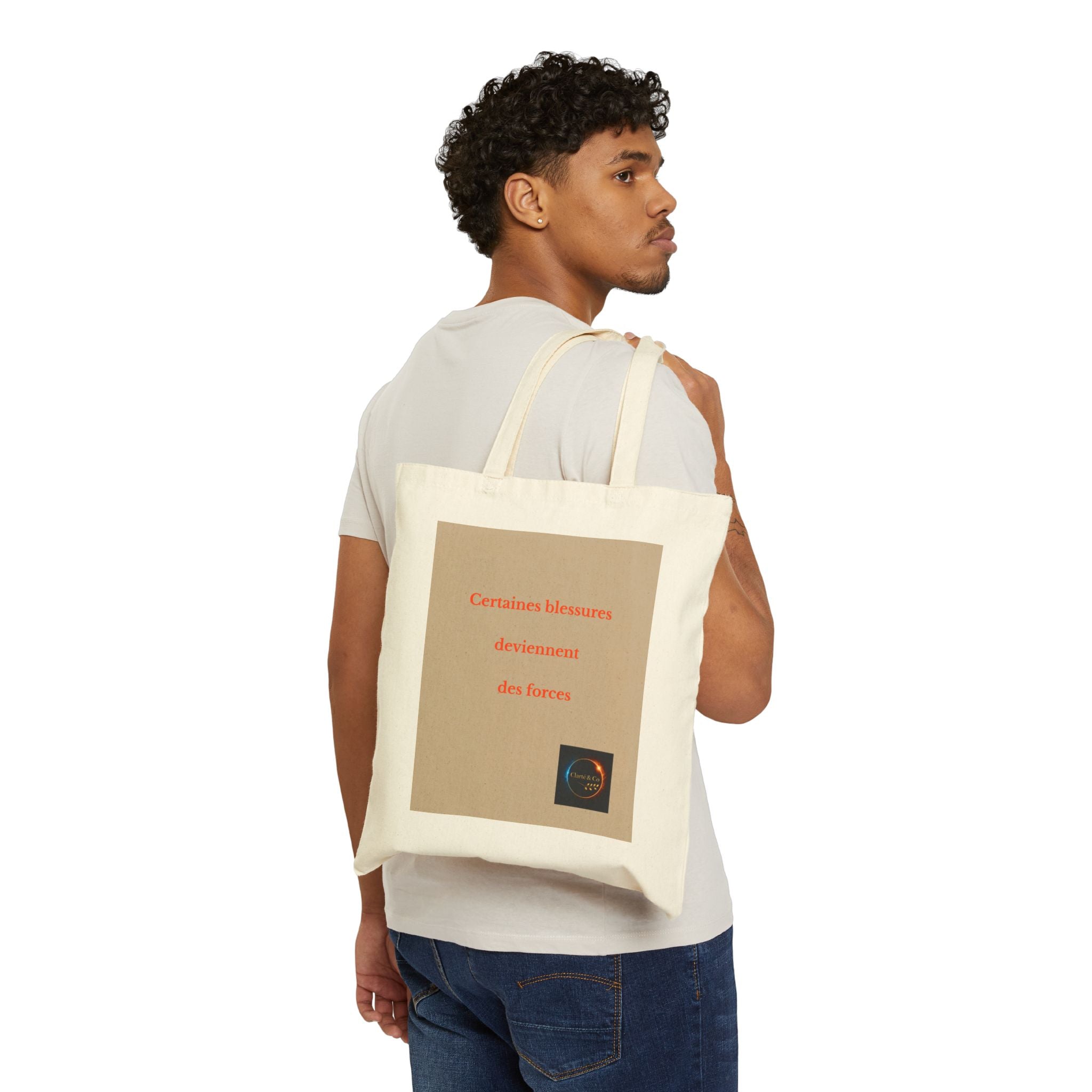 Certaines blessures deviennent des forces Tote Bag | French quote canvas tote