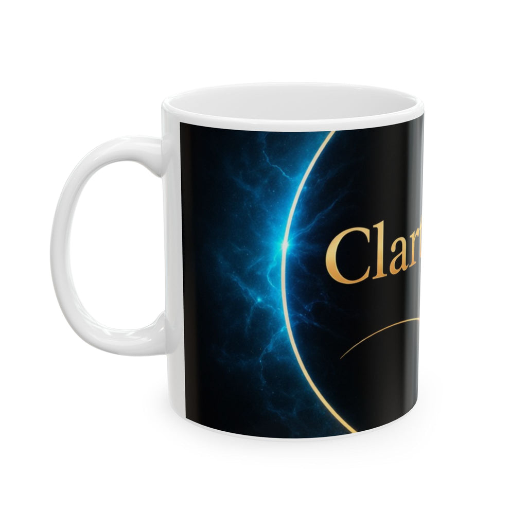 Gold Laurel Accent Clarté & Co Mug | Ceramic Coffee Cup
