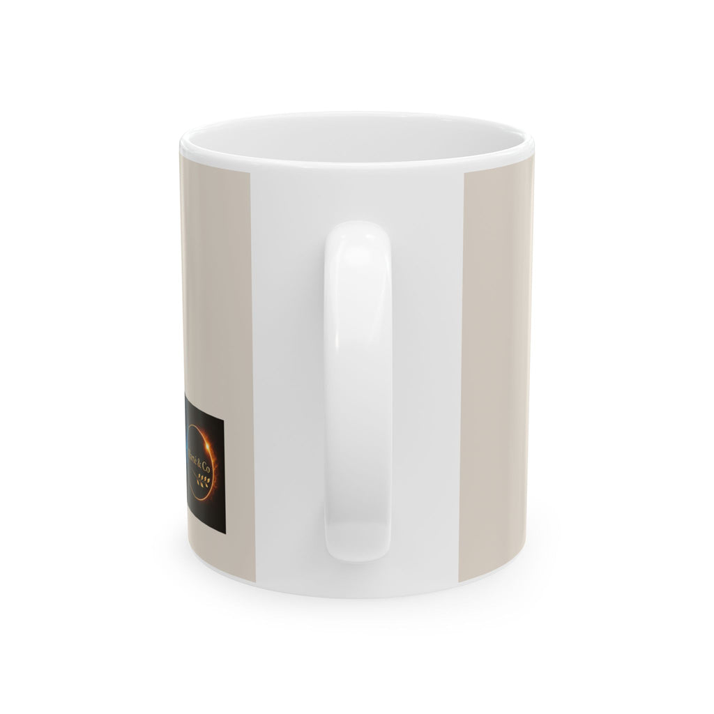 Tout commence en toi Ceramic Mug | French Inspirational Quote, Neutral Beige