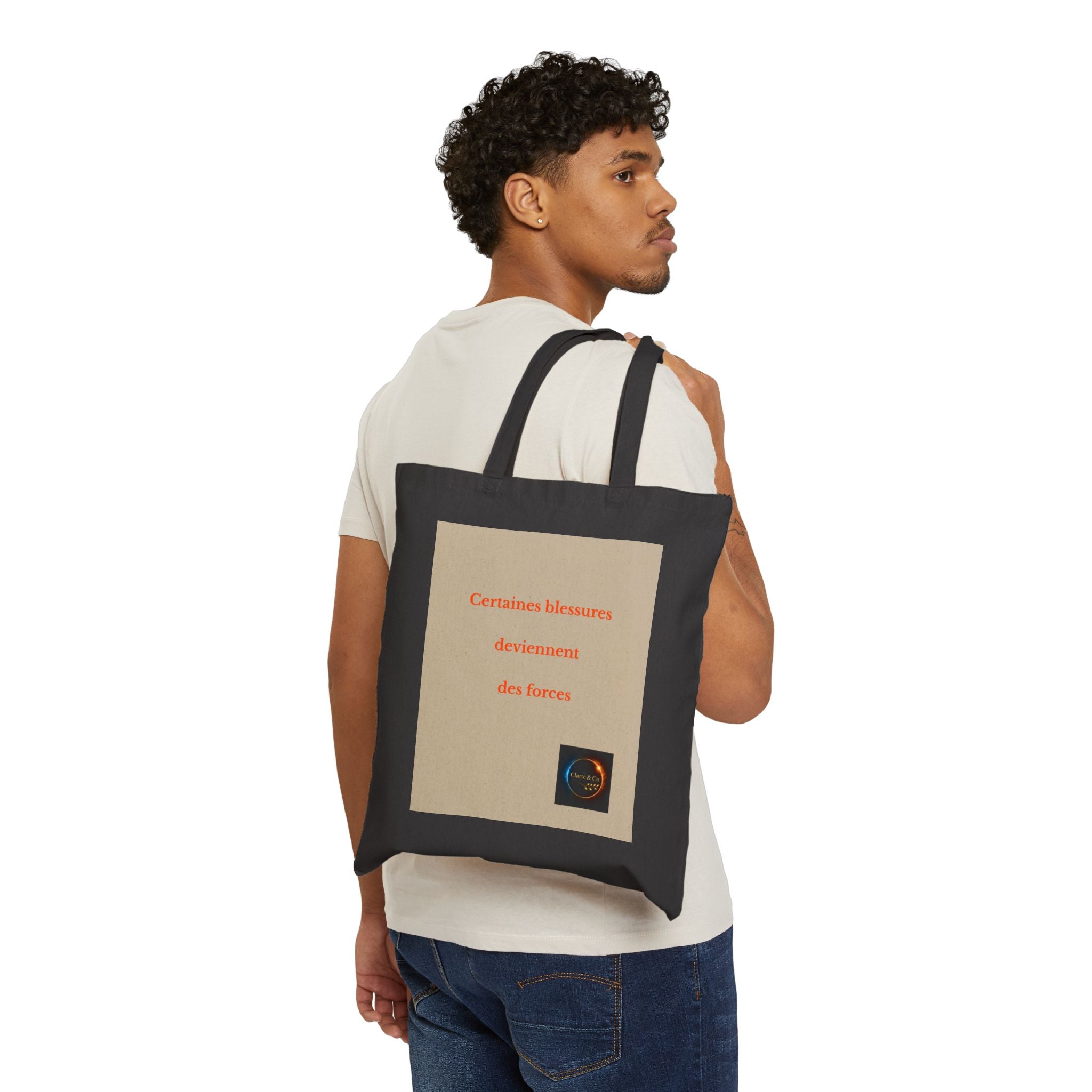 Certaines blessures deviennent des forces Tote Bag | French quote canvas tote