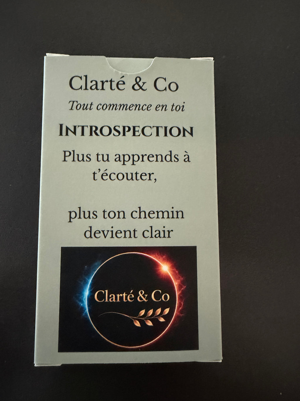 Jeux de société Clarté & Co Thème Introspection