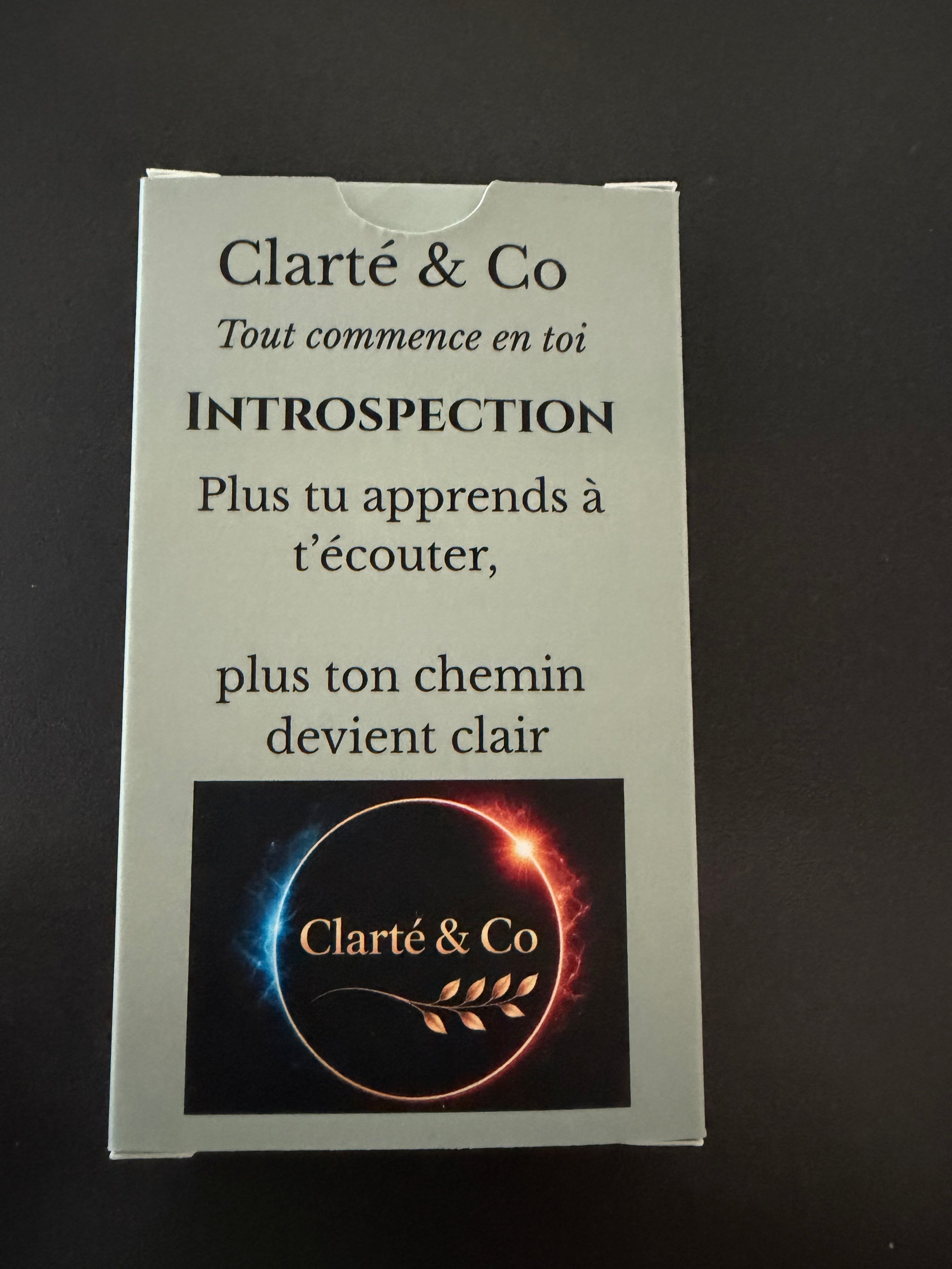 Jeux de société Clarté & Co Thème Introspection