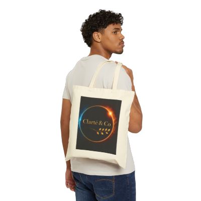Solar Eclipse Logo Tote Bag | Clarté & Co circular emblem