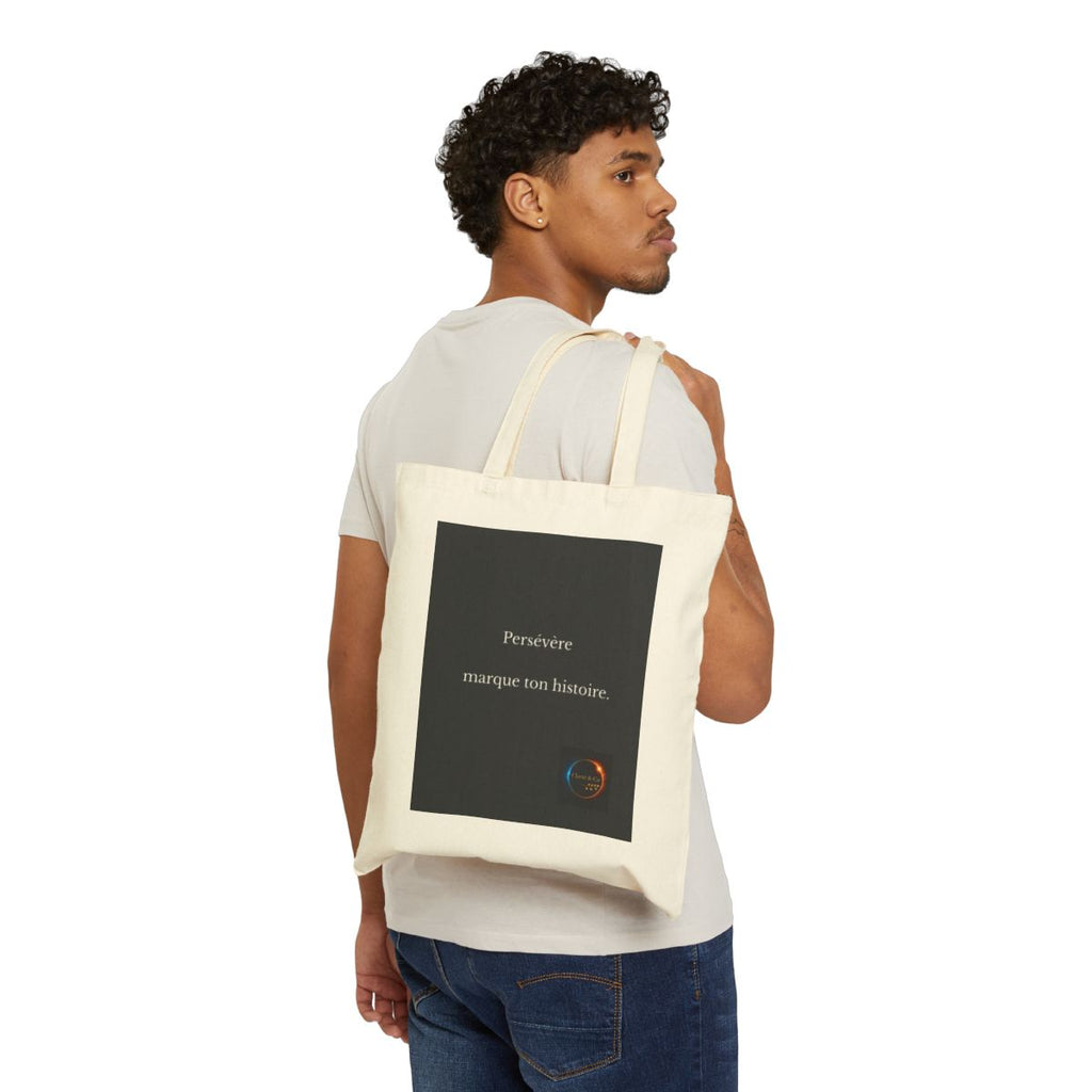 Persevere marque ton histoire Tote Bag | French inspirational text, minimalist design